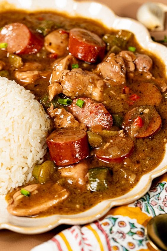 New Orleans Cajun Chicken and Sausage Gumbo